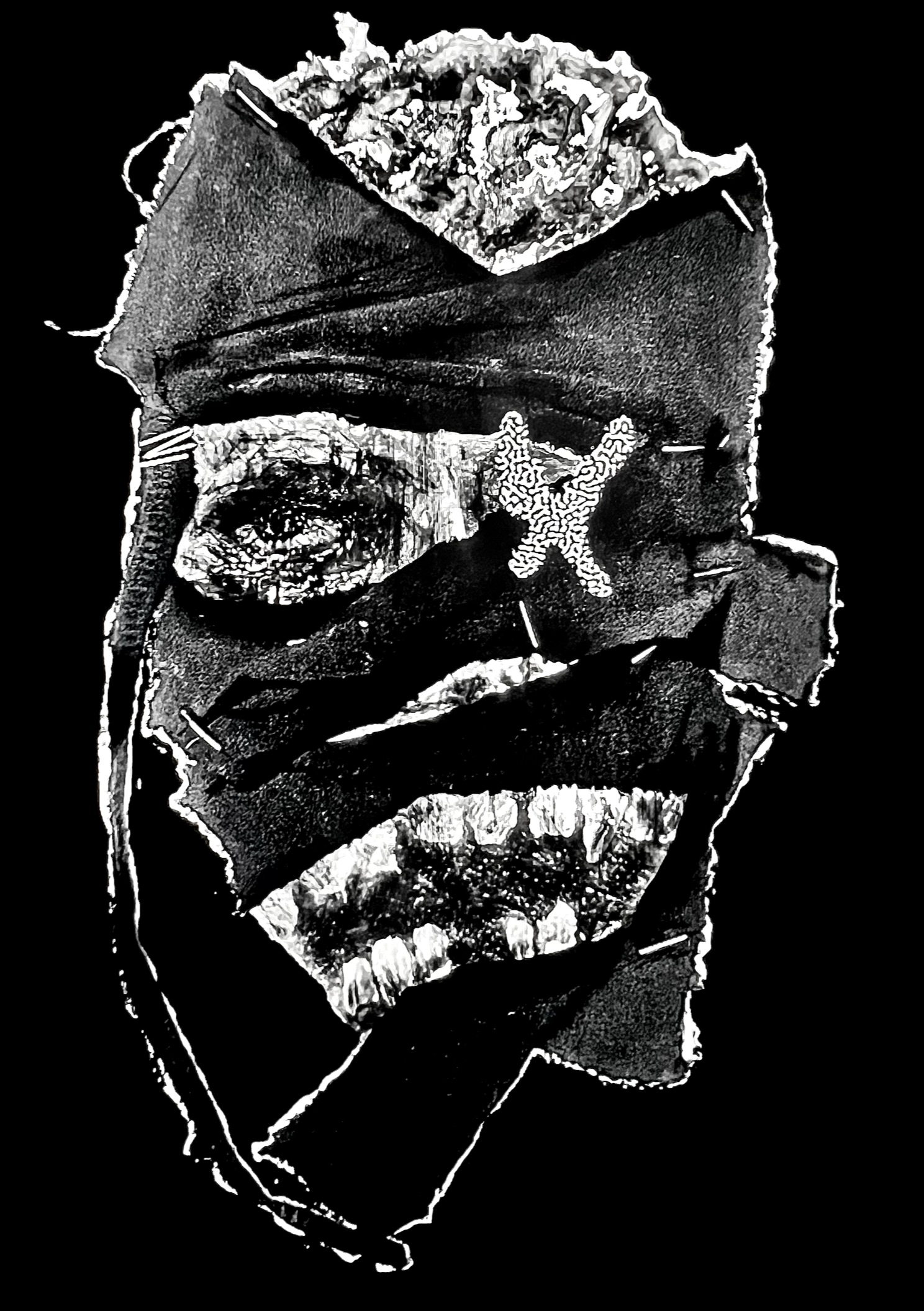 Mixed media monster, artwork by mjc